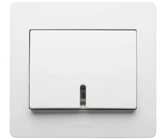 Botón pulsador con luz indicadora, diámetro 2, 10A 250V, blanco