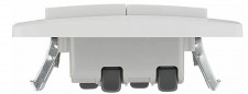 Dubbele aan/uit schakelaar, diameter 2 cm, 10A 250V, wit