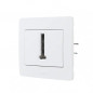 Telefoonstopcontact, 8 contacten, diameter 2, wit