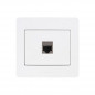 RJ45 ethernetstopcontact, diameter 2, categorie 6, wit