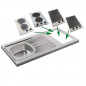 Spoelbakset 120x60, met uitsparing voor Domino (gereviseerd)
