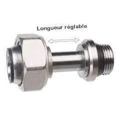 Douille télescopique 15x21, 38 à 54mm pour robinet Giacomini.