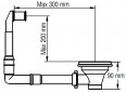 Mandafvoer met ronde overloop, diameter 90 mm, satijngoud