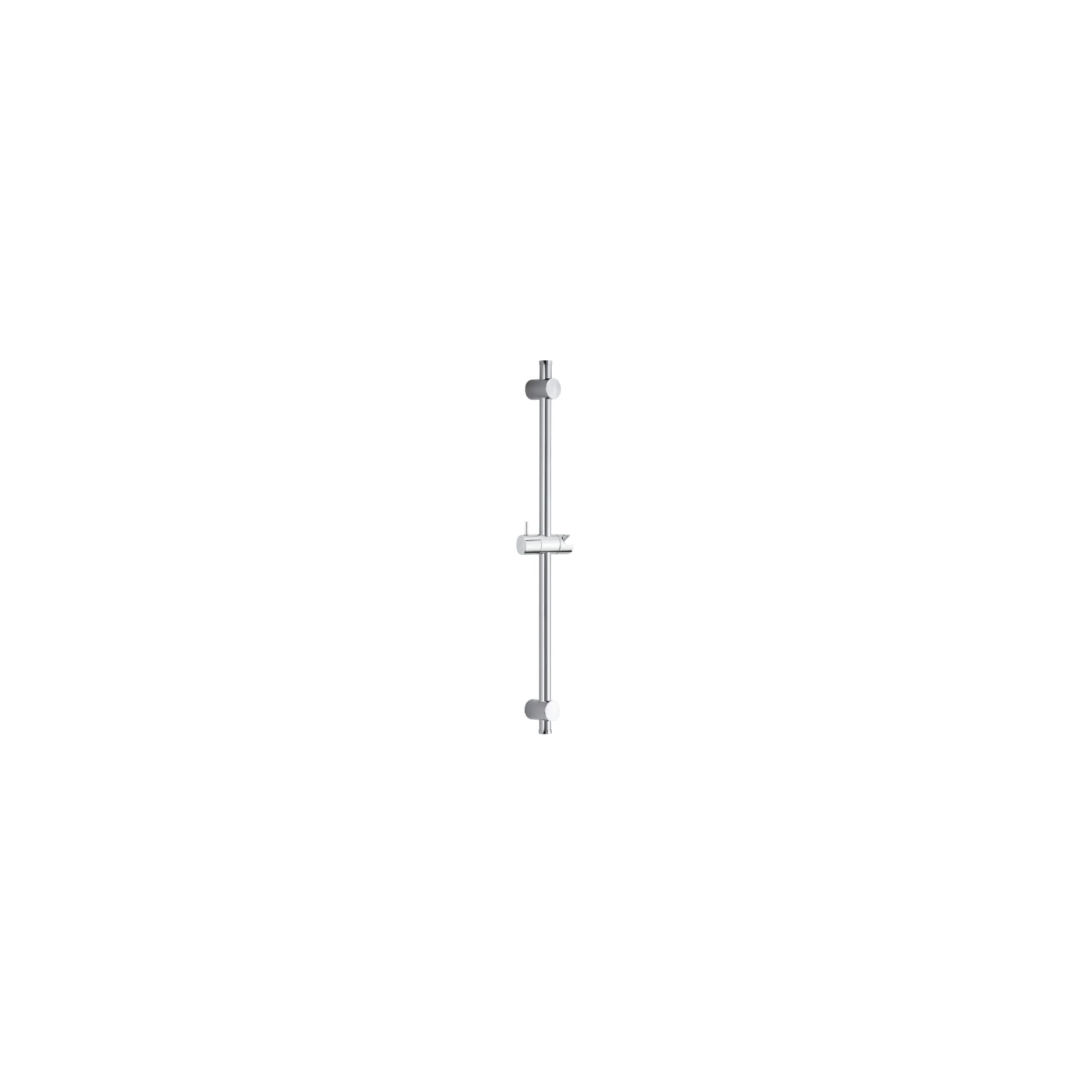 Barre de douche diamètre 18 mm à entraxe variable, porte-savon inclus, inox et ABS