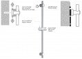 Duschstange Durchmesser 25 mm, variabler Achsabstand mit Ausgleichskeil, Edelstahl Duschstange Durchmesser 25 mm, variabler Achsabstand mit Ausgleichskeil, Edelstahl