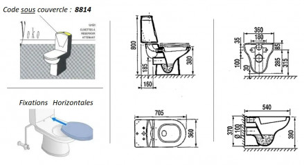 Sedile per wc SELLES Yoko 2, bianco