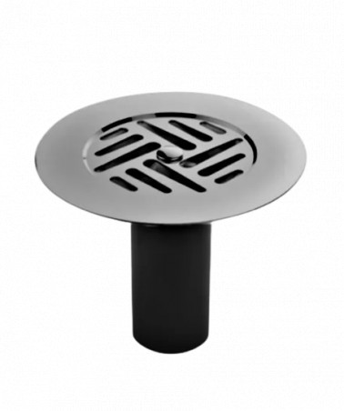 Daisy grid for shower drain with water trap tube, diameter 85 mm, stainless steel