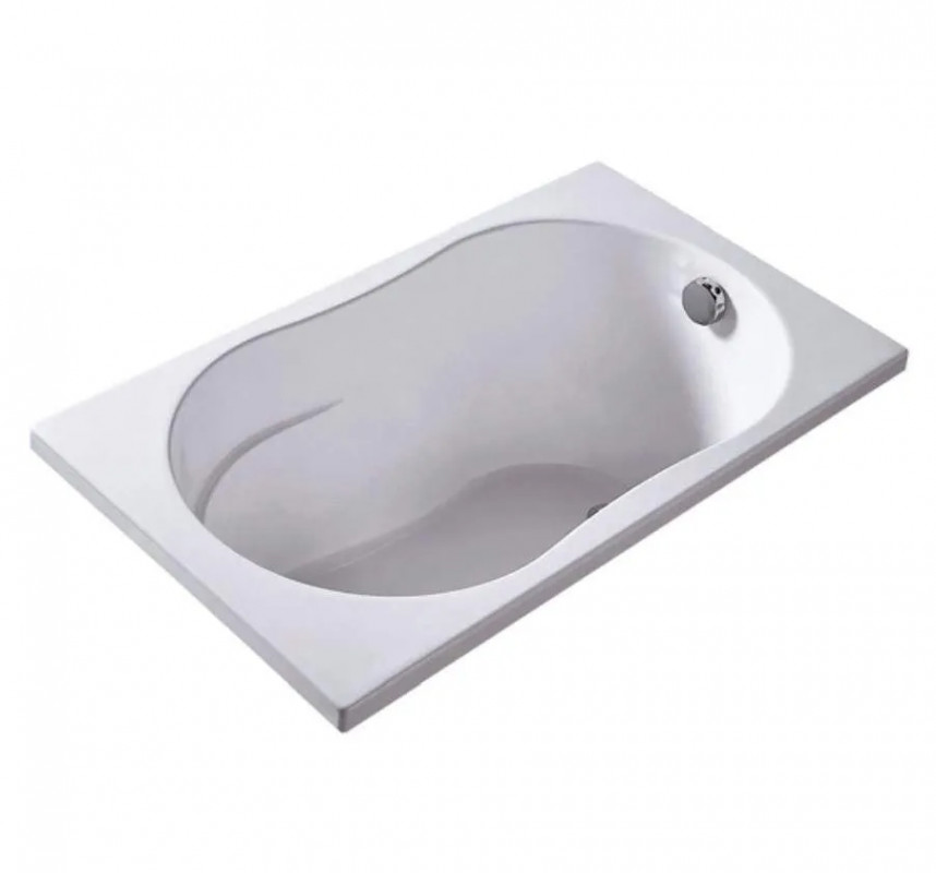 Minime inbouwbad, ultracompact, 5 verstelbare poten, 120 x 70 cm
