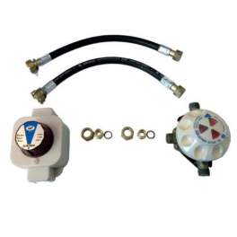 Butane DIB wall kit with mano + 2 hoses + DSB + nipple + 3 fittings - Gurtner - Référence fabricant : 12745