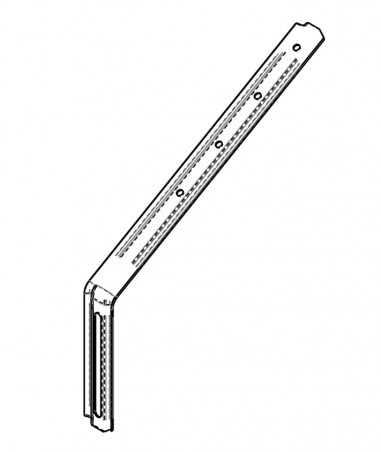 25 cm straight galvanized steel pole for gutter