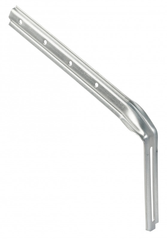 Hakenende 250 mm geschweift, Schaft Flachstahl mit Rippenrücken, verzinkter Stahl Hakenende 250 mm geschweift, Schaft Flachstahl mit Rippenrücken, verzinkter Stahl