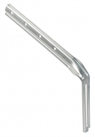 Haakstaart 250 mm gebogen, steel bandstaal met ribbelrug, gegalvaniseerd staal