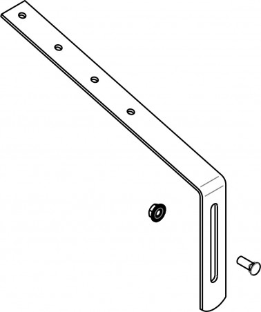 Varilla de fleje para gancho de canalón 2,5 mm, cola de 125 mm