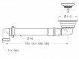 Desagüe de fregadero sin rebosadero, diámetro 114,3 mm, hierro negro satinado PVD Desagüe de fregadero sin rebosadero, diámetro 114,3 mm, hierro negro satinado PVD