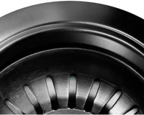Desagüe de fregadero sin rebosadero, diámetro 114,3 mm, hierro negro satinado PVD