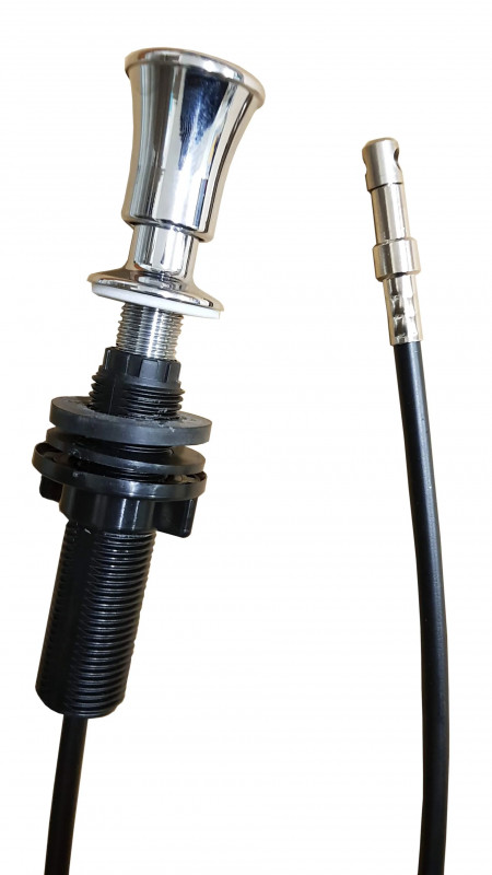 Verchroomd messing trekkoord met 700 mm kabel voor automatische stopper