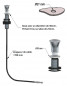 Verchroomd messing trekkoord met 700 mm kabel voor automatische stopper