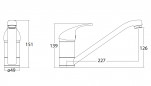 Mixer tap Anjoumix Pierre de Romagne kitchen sink