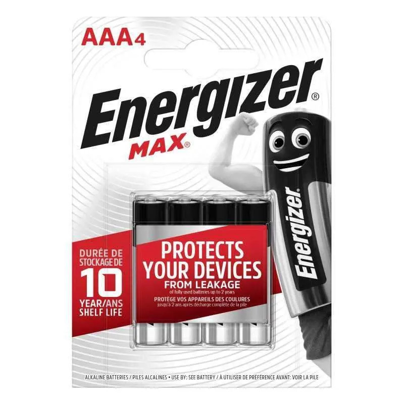 AAA LR03 1,5V Alkaline max. batterijen, pak van 4.