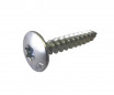 Houtschroeven met brede kop 6 x 40, wit gegalvaniseerd staal, 20 stuks