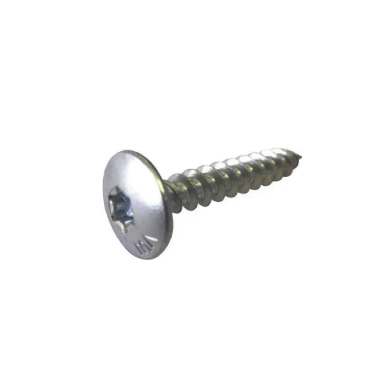 Houtschroeven met brede kop 6 x 45, wit gegalvaniseerd staal, 20 stuks