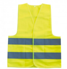 Chaleco de seguridad estándar amarillo fluorescente, brochable
