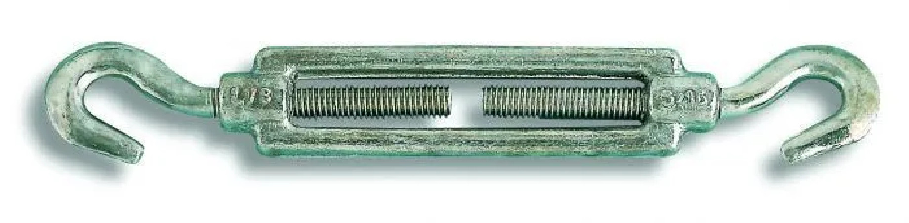 Tensioner with 2 hooks in galvanized steel for cables diameter 8 mm up to 25kg, 1 piece
