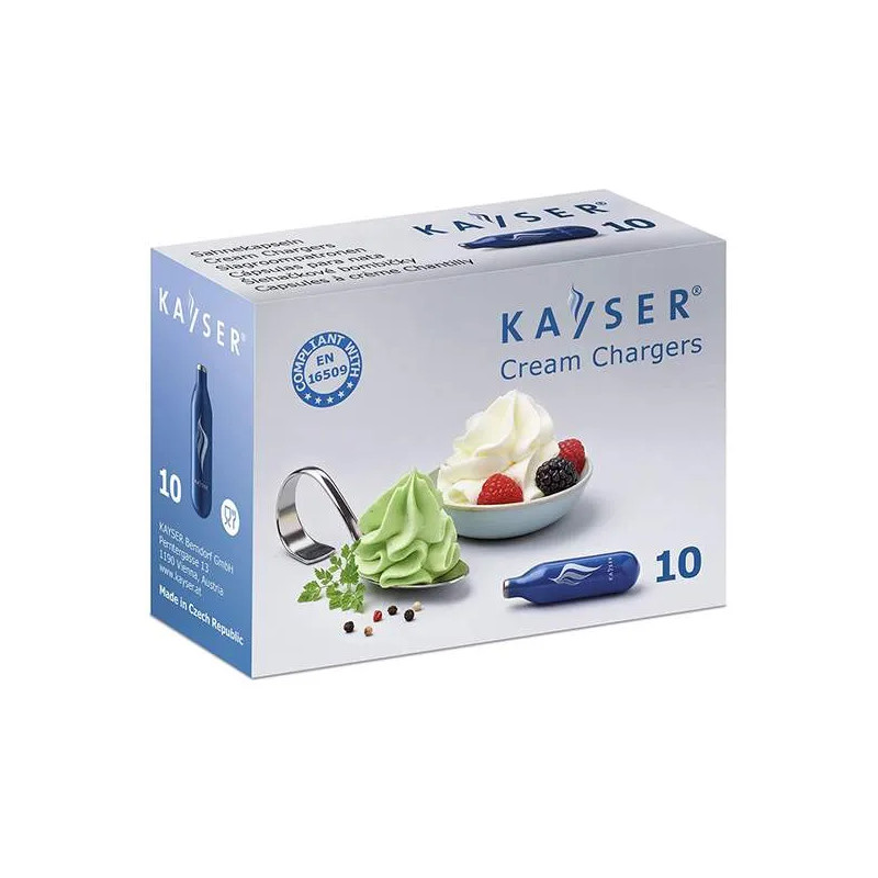 Slagroom blauw gaspatroon (pak van 10)