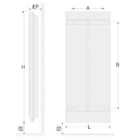 Radiateur vertical NIRVANA NEO 1000w.