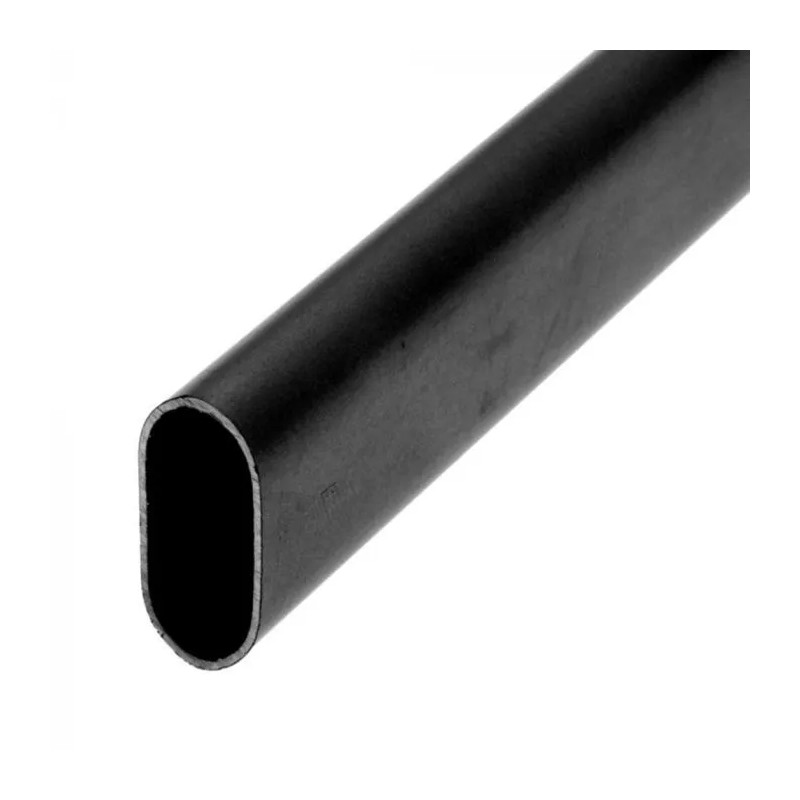 Garderobenrohr 30x15mm, 2 Meter, Stahl schwarz