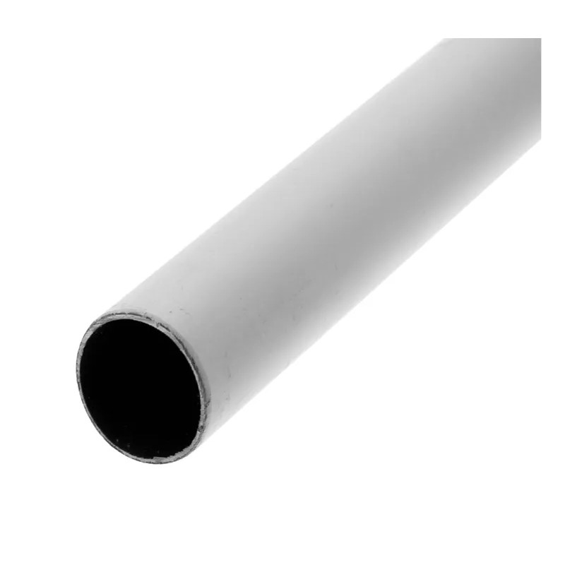 Ronde ophangbuis, diameter 19, 2 meter, wit staal