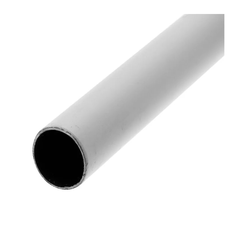 Ronde ophangbuis, diameter 19, 1 meter, wit staal