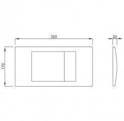  Schwab RIVA DUO two-touch matte chrome control panel