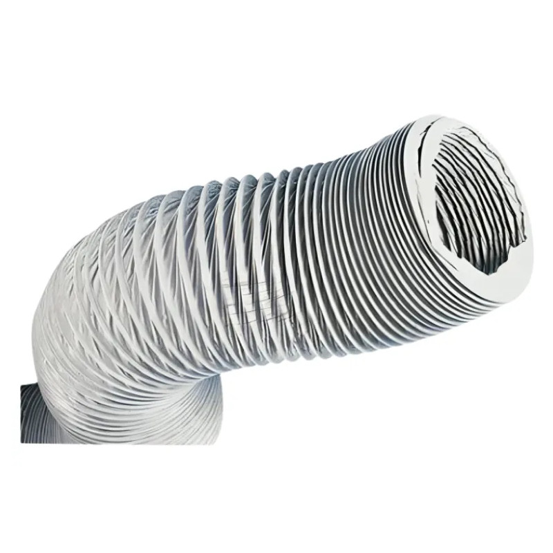 Grijze pvc VMC flexibele buis, diameter 125 mm, lengte 20 meter