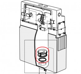 Basin, asiento de mecanismo para inodoro empotrado Schwab, 352281
