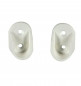 Eindsteun voor open kastbuis, diameter 19, wit pvc