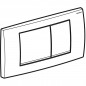 Geberit Twinline30 bedieningspaneel, dubbel volume, wit en gepolijst chroom