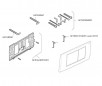 Geberit Twinline30 bedieningspaneel, dubbel volume, wit en gepolijst chroom