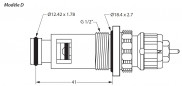 Thermostatisch regelelement TYPE D voor Acova, Riello, Ideal Standard