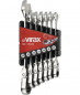 Set van 7 ratelsleutels met flexibele kop 8-17 mm