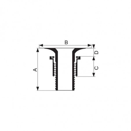 Tapón de laboratorio de 98 mm de longitud, diámetro exterior de 40 mm, sin artillería.