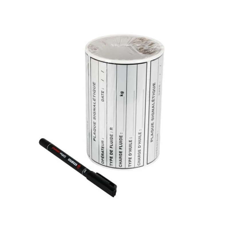 Rol van 50 etiketten voor airconditioning, 70X130mm