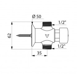 3 sc timed urinal faucet, TEMPOSTOP male 15x21 