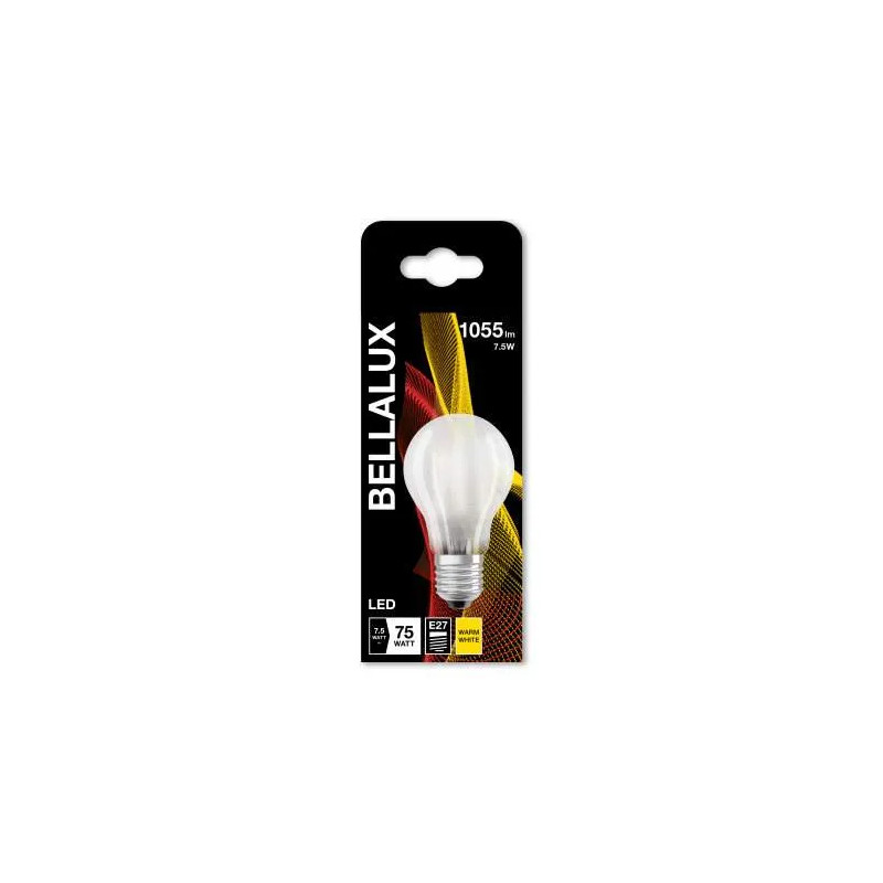 Standaard matte E27 LED lamp, 7,5W, warm wit.