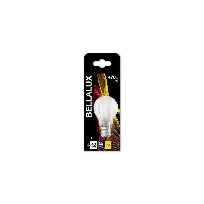 Standaard matte E27 LED lamp, 4W, warm wit.