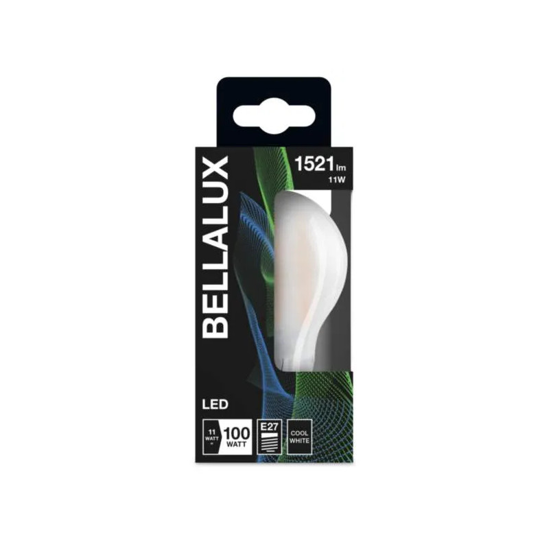 Standaard matte E27 LED lamp, 11W, koel wit.