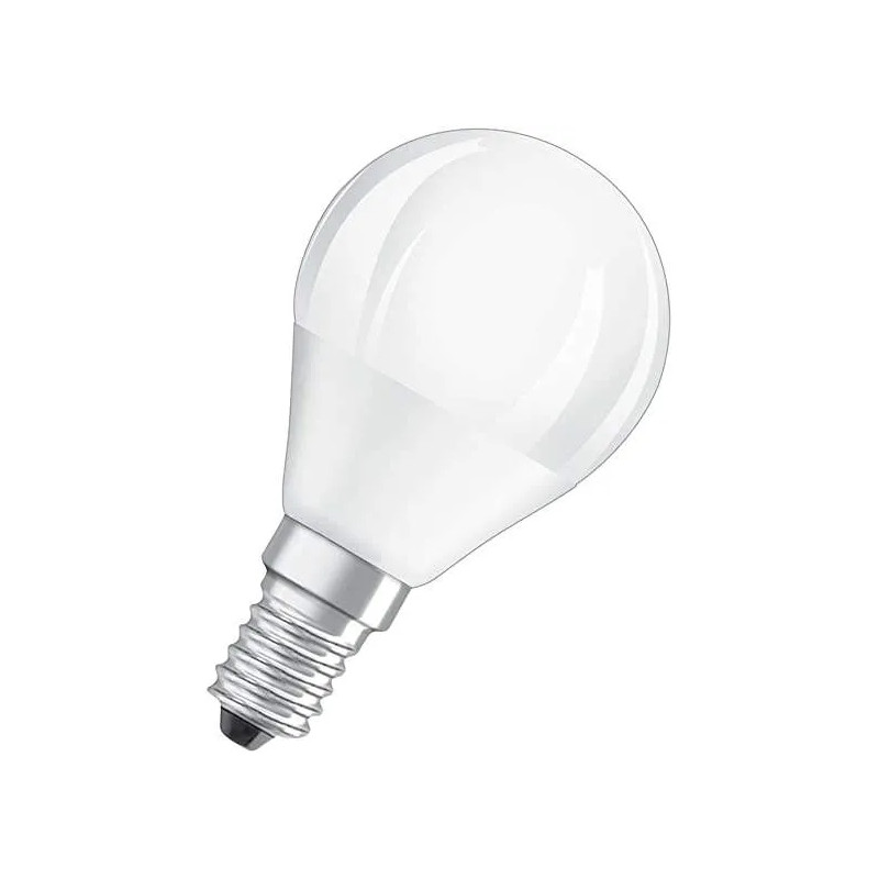 E27 bol mat LED lampje, 4,9W, warm wit.