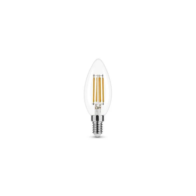 E14 helder glazen LED lampje, 2,5W, warm wit.
