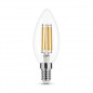 E14 helder glazen LED lampje, 2,5W, warm wit.