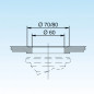 Stalen overloopbuis, lengte 170 mm